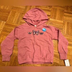 Carter’s Girls Hoodie Pink Butterflies NWT Size 6-6x